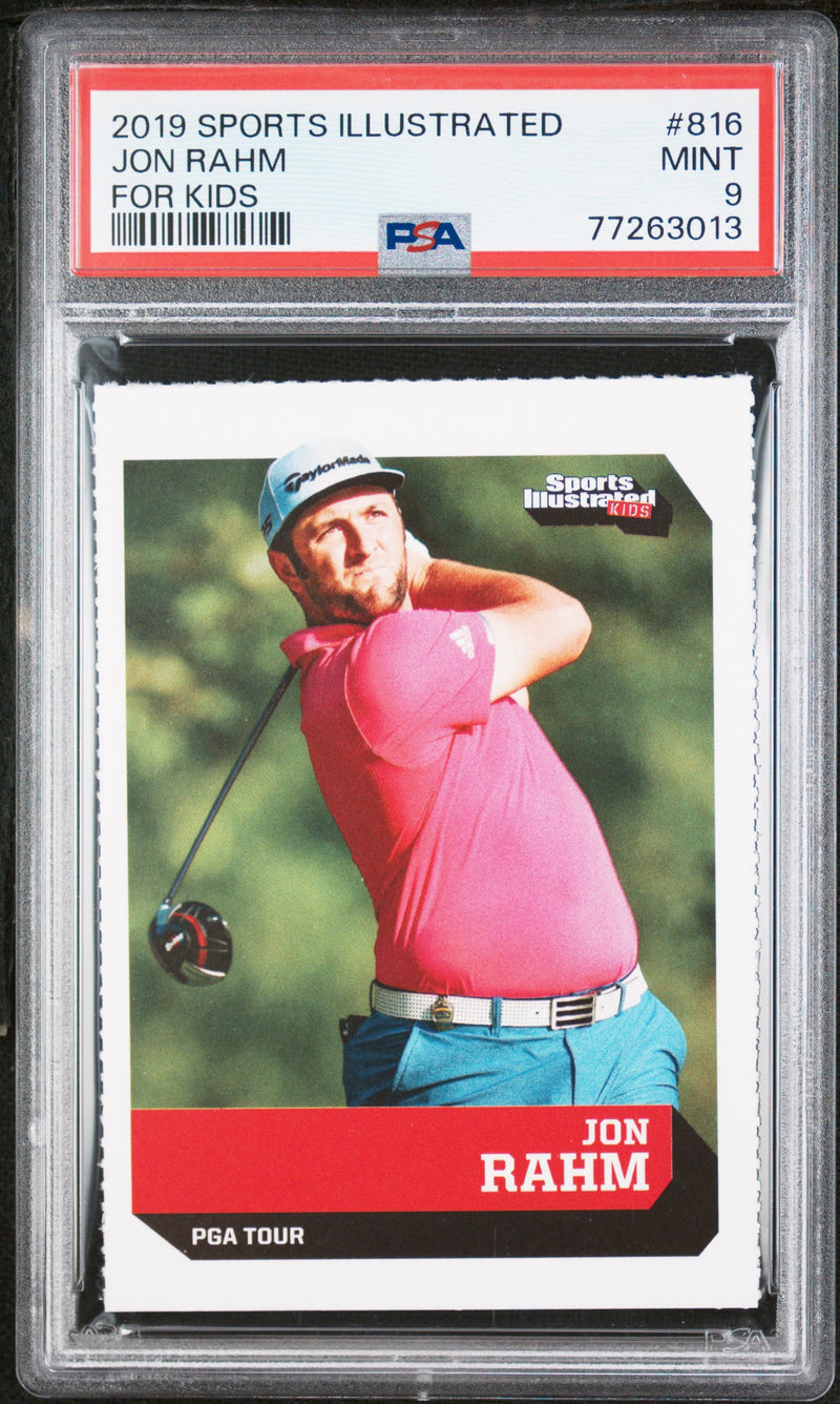 PSA 9 MINT Jon Rahm 2019 S.I. For Kids #816 Rookie Card