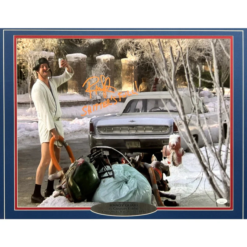 Randy Quaid Autographed Christmas Vacation Shitter's Full 16x20 Photo Framed JSA