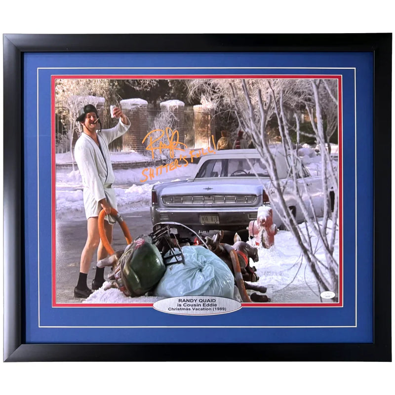 Randy Quaid Autographed Christmas Vacation Shitter's Full 16x20 Photo Framed JSA