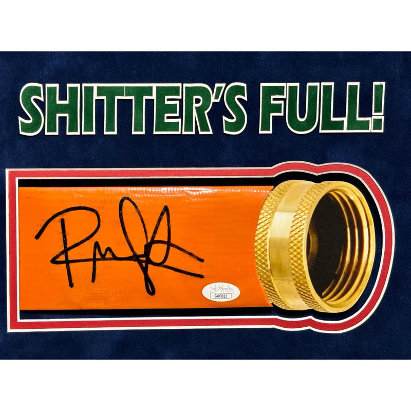 Randy Quaid Signed Christmas Vacation "Shitters Full" Hose Framed JSA COA Photo Autographed Movie