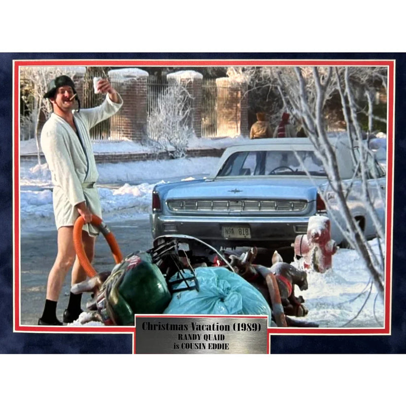 Randy Quaid Signed Christmas Vacation "Shitters Full" Hose Framed JSA COA Photo Autographed Movie