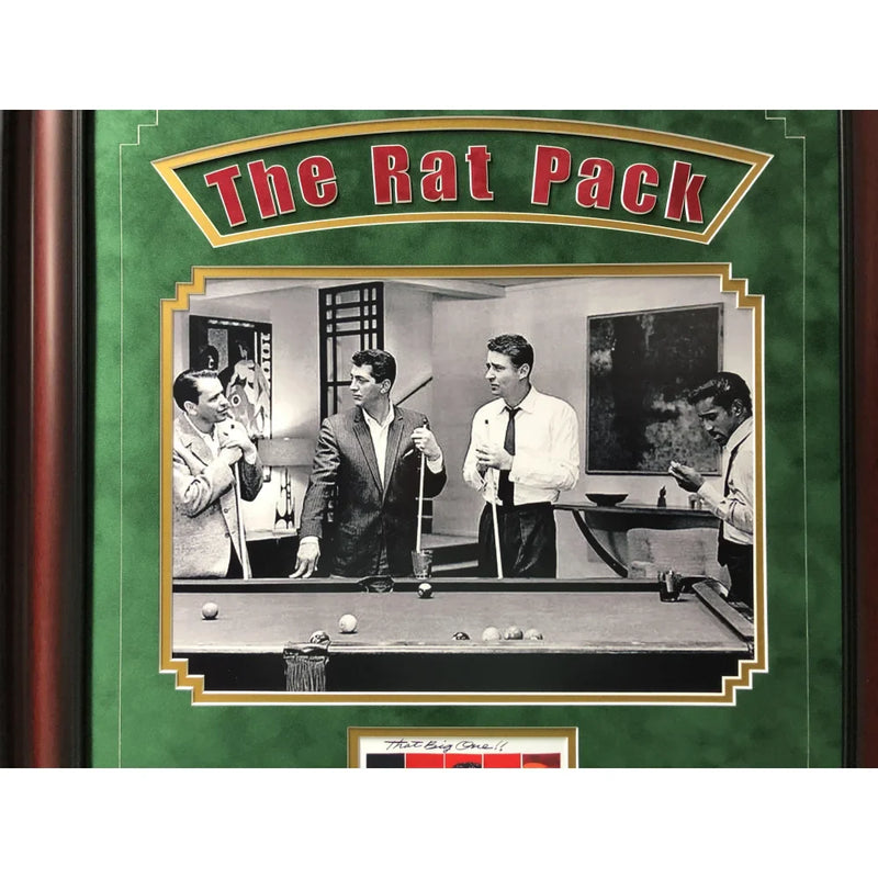 Rat Pack "Oceans 11" Billards Pool Collage W/ Facsimile Autographs Photo Room