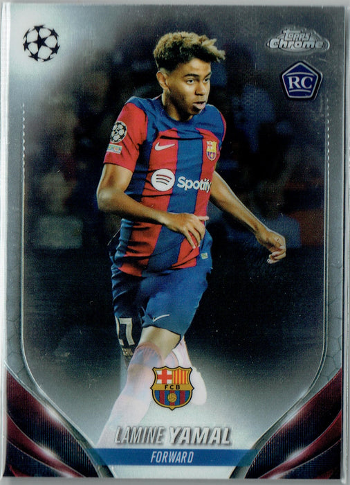 Mint Lamine Yamal 2023-24 Topps Chrome #64 Champions League Rookie Card