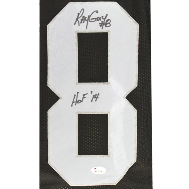 Ray Guy Autographed Oakland Raiders Black Jersey BAS COA Signed Inscribed Las Vegas LA
