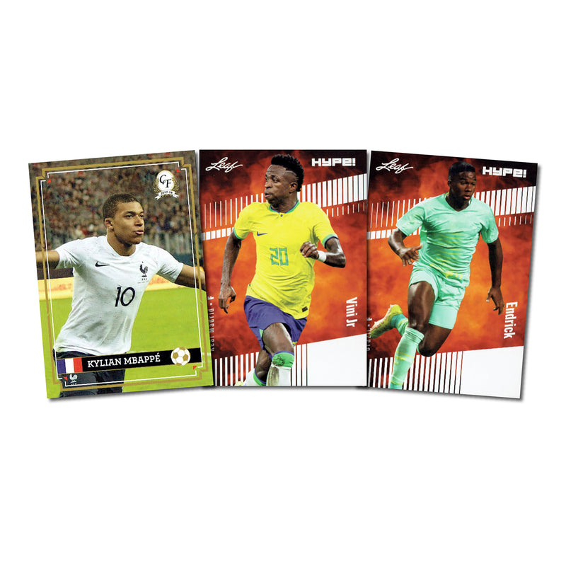 Real Madrid Superfan 3-card Lot Kylian Mbappe, Vinicius Jr, Endrick Rookie Card Mint Condition Soccer Superstars