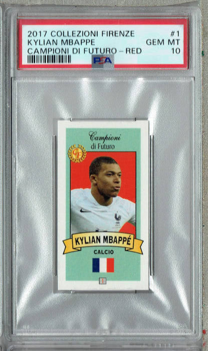 PSA 10 GEM-MT Kylian Mbappe 2017 Campioni Di Futuro #1 Rookie Card Red Back