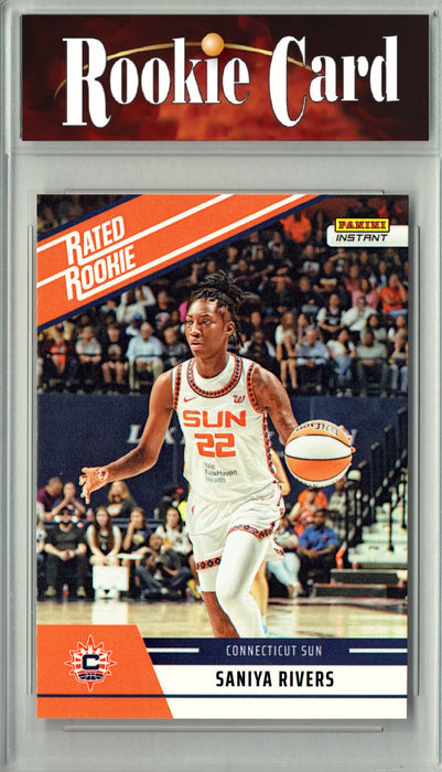 Certified Mint+ Saniya Rivers 2025 WNBA Panini Instant #RRR9 Retro Rated Rookie Card Connecticut Sun