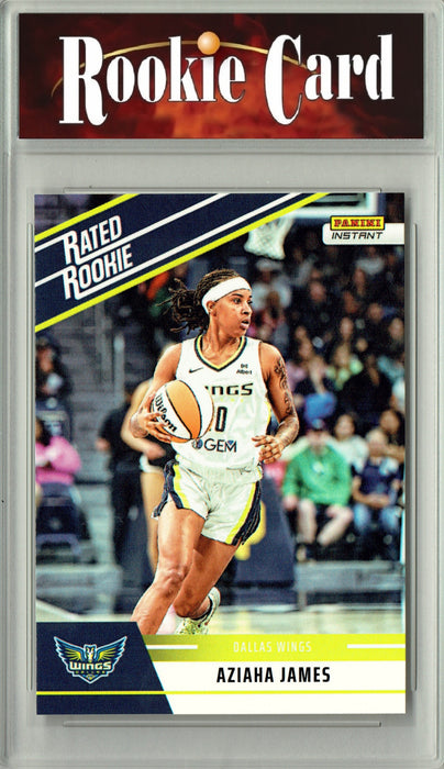 Certified Mint+ Aziaha James 2025 WNBA Panini Instant #RRR10 Retro Rated Rookie Card Dallas Wings