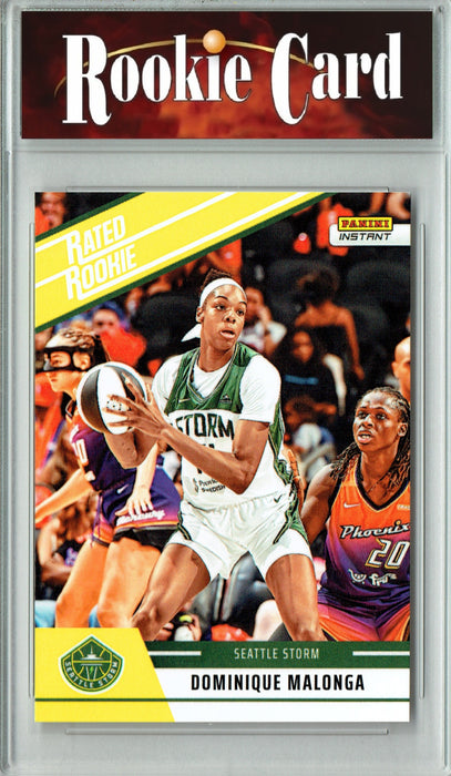 Certified Mint+ Dominique Malonga 2025 WNBA Panini Instant #RRR15 Retro Rated Rookie Card Seattle Storm