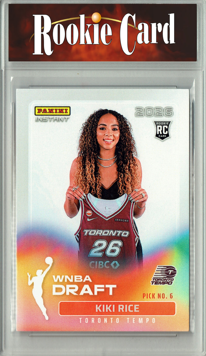 Kiki Rice Rookie Card 2026 Toronto Tempo WNBA Draft Night #DN-6 1 of 2147 Certified Mint+ Trading Card