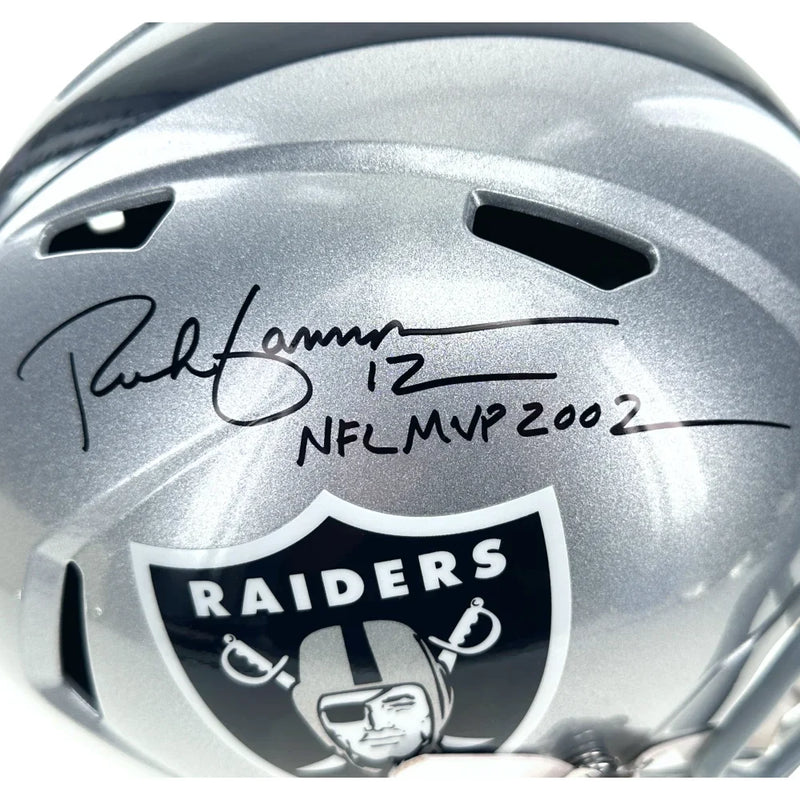 Rich Gannon Signed Oakland Raiders Full Size Speed Replica Helmet Inscribed IGM Beckett Las Vegas