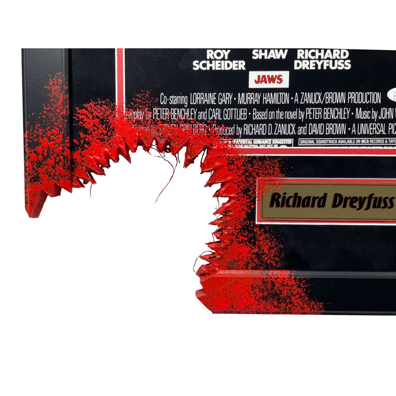Richard Dreyfuss Autographed Jaws Bloody Bite Bite Framed Movie Poster JSA Photo Signed
