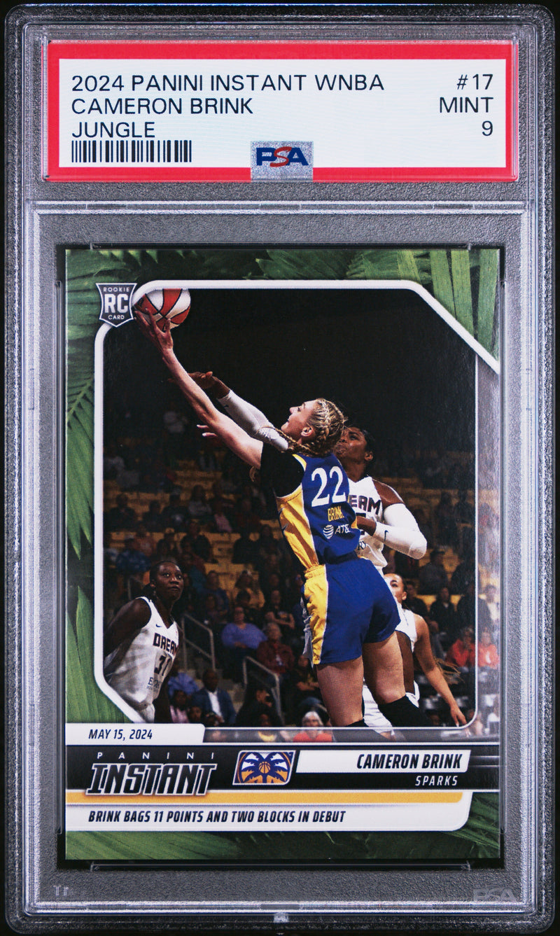 PSA 9 Cameron Brink 2024 Panini Instant #17 Jungle SP Only 25 Made Rookie Card Los Angeles Sparks