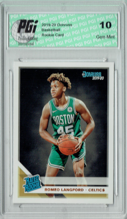 Romeo Langford 2019 Donruss Basketball #213 Gem Mint Rookie Card PGI 10