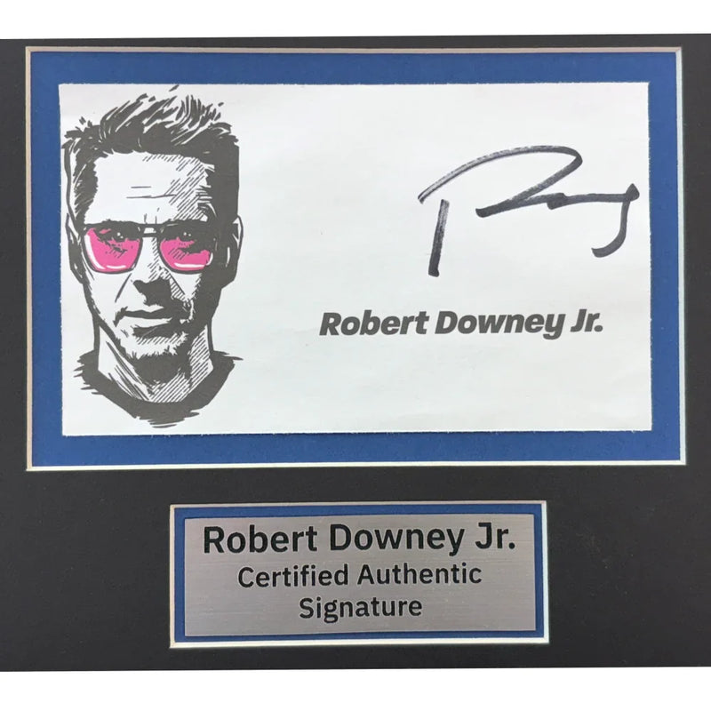 Robert Downey Jr. Signed Iron Man Movie Car Audi R8 License Plate Framed JSA COA