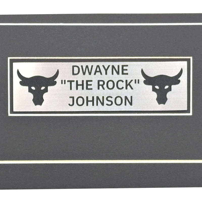 The Rock Autographed Encapsulated Cut Authentic Framed PSA  WWE Dwayne Johnson