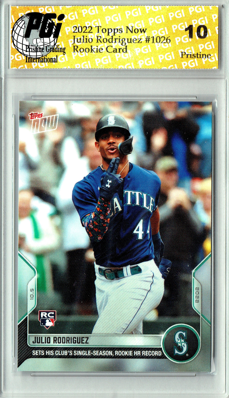 Julio Rodriguez 2022 Topps Now #1026 PRISTINE Rookie Card PGI 10