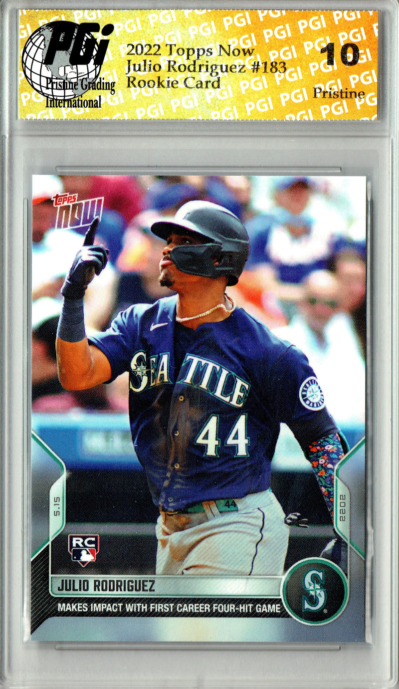 Julio Rodriguez 2022 Topps Now #183 PRISTINE Rookie Card PGI 10