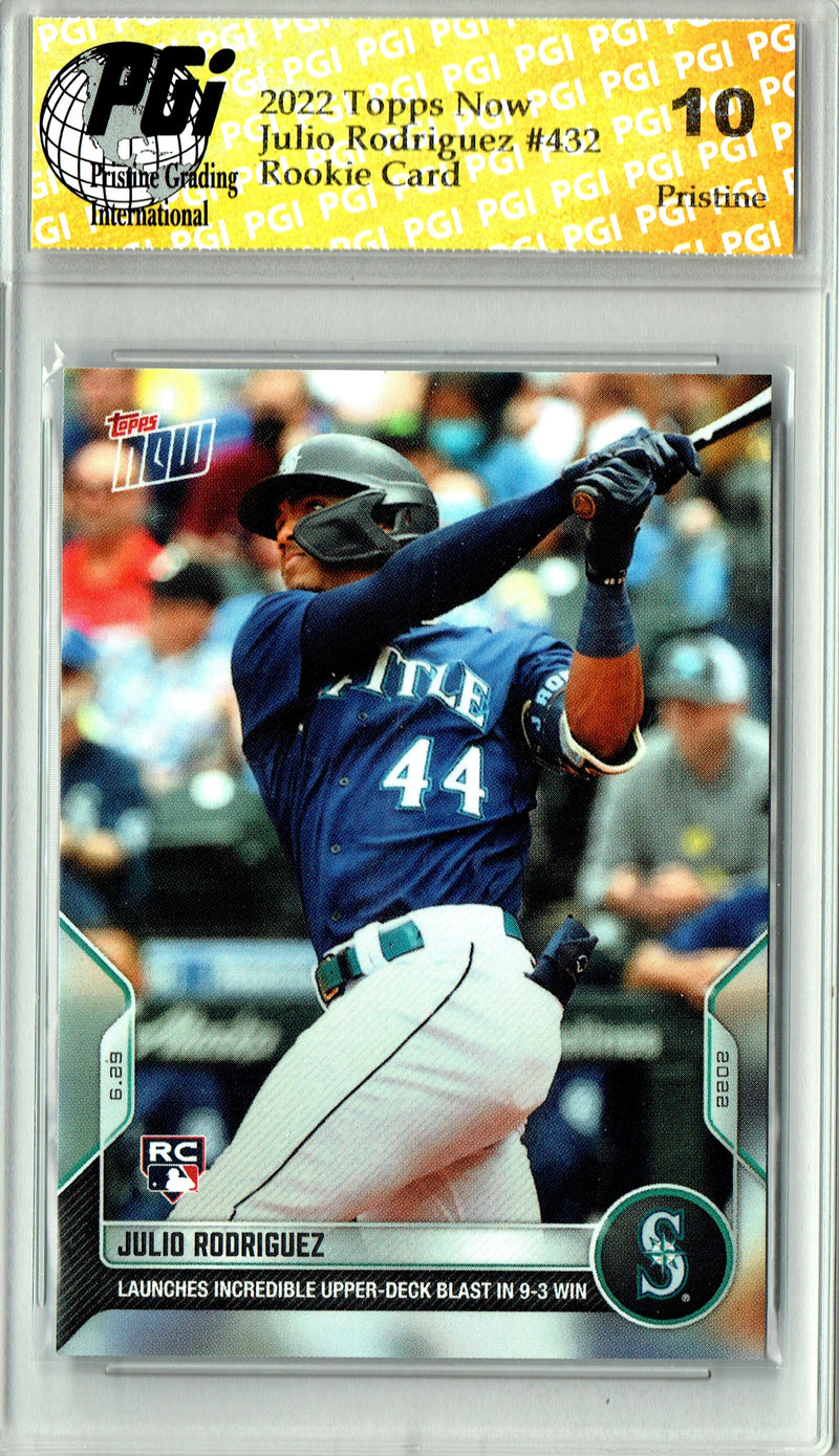 Julio Rodriguez 2022 Topps Now #432 PRISTINE Rookie Card PGI 10