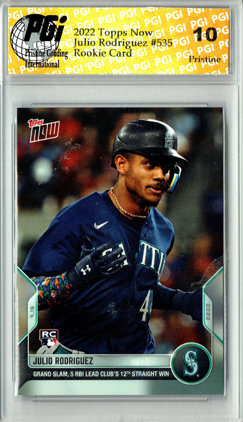 Julio Rodriguez 2022 Topps Now #535 PRISTINE Rookie Card PGI 10