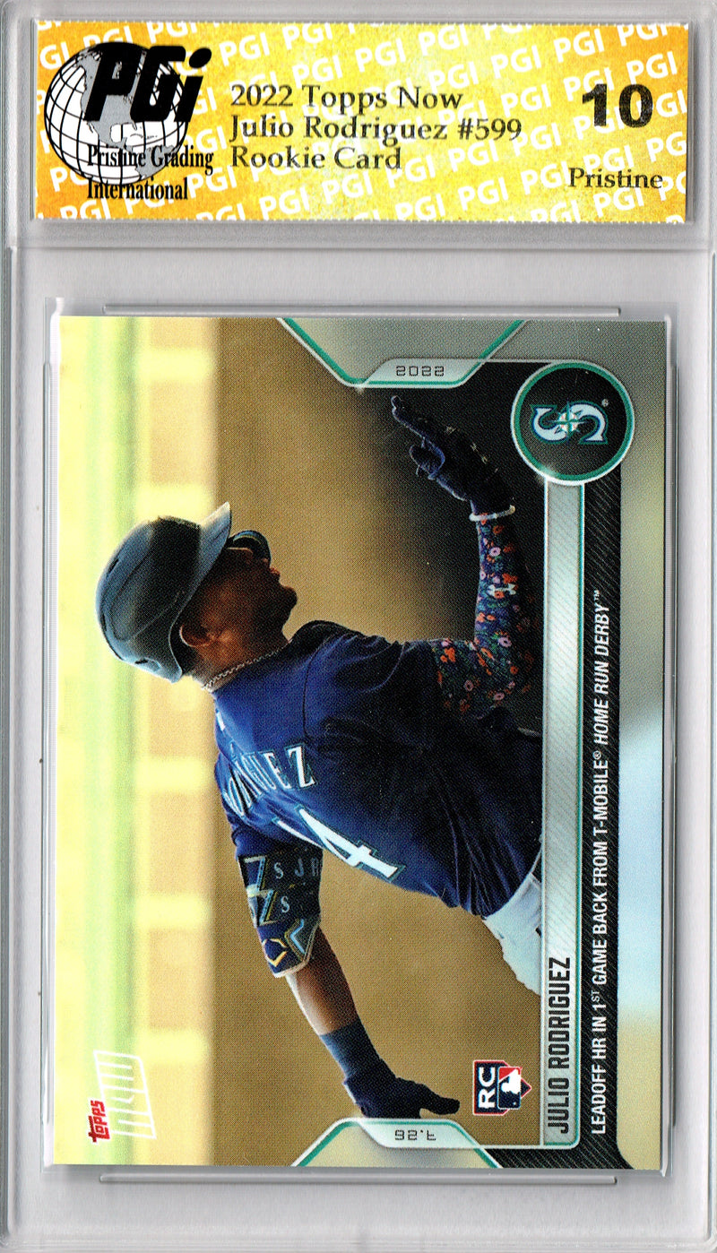 Julio Rodriguez 2022 Topps Now #599 PRISTINE Rookie Card PGI 10