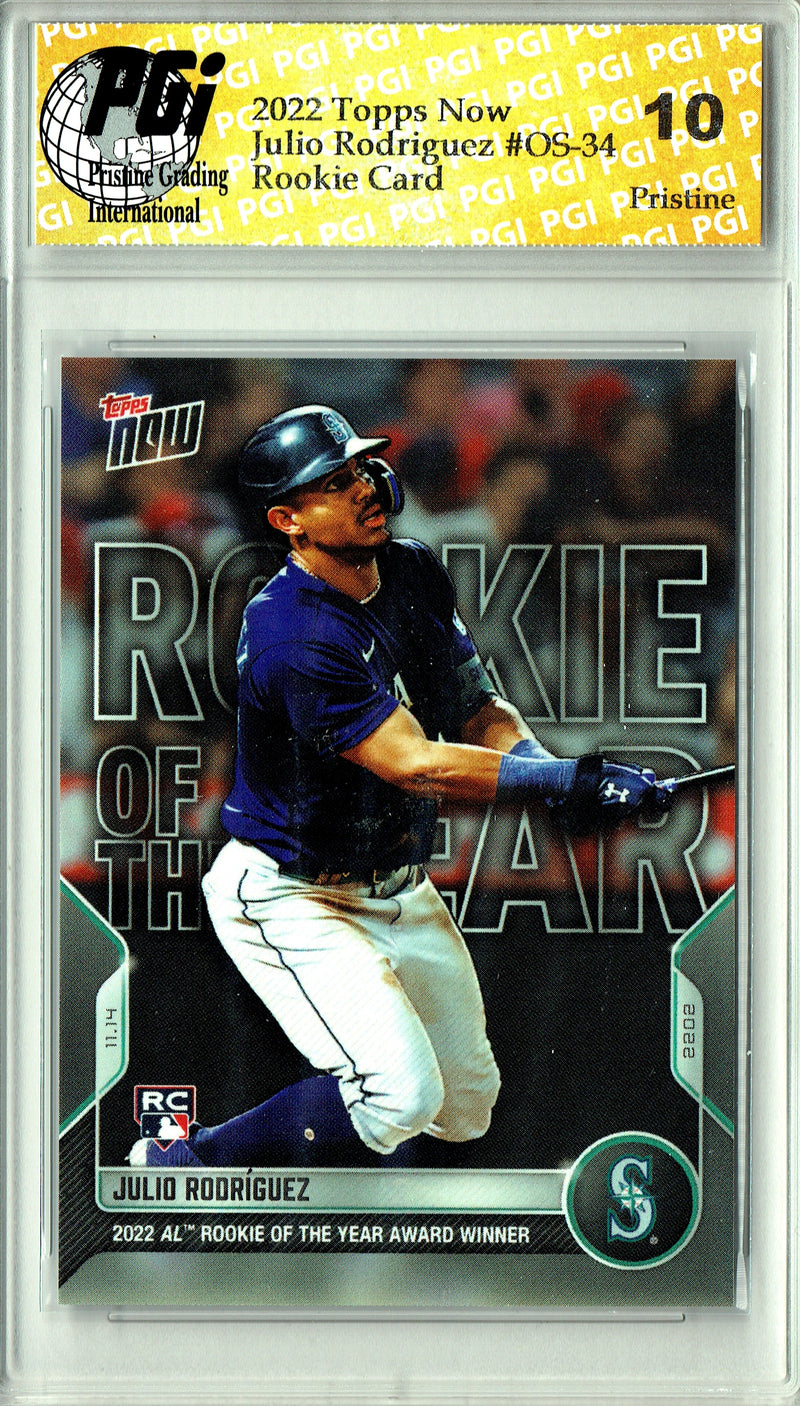 Julio Rodriguez 2022 Topps Now #OS-34 PRISTINE Rookie Card PGI 10