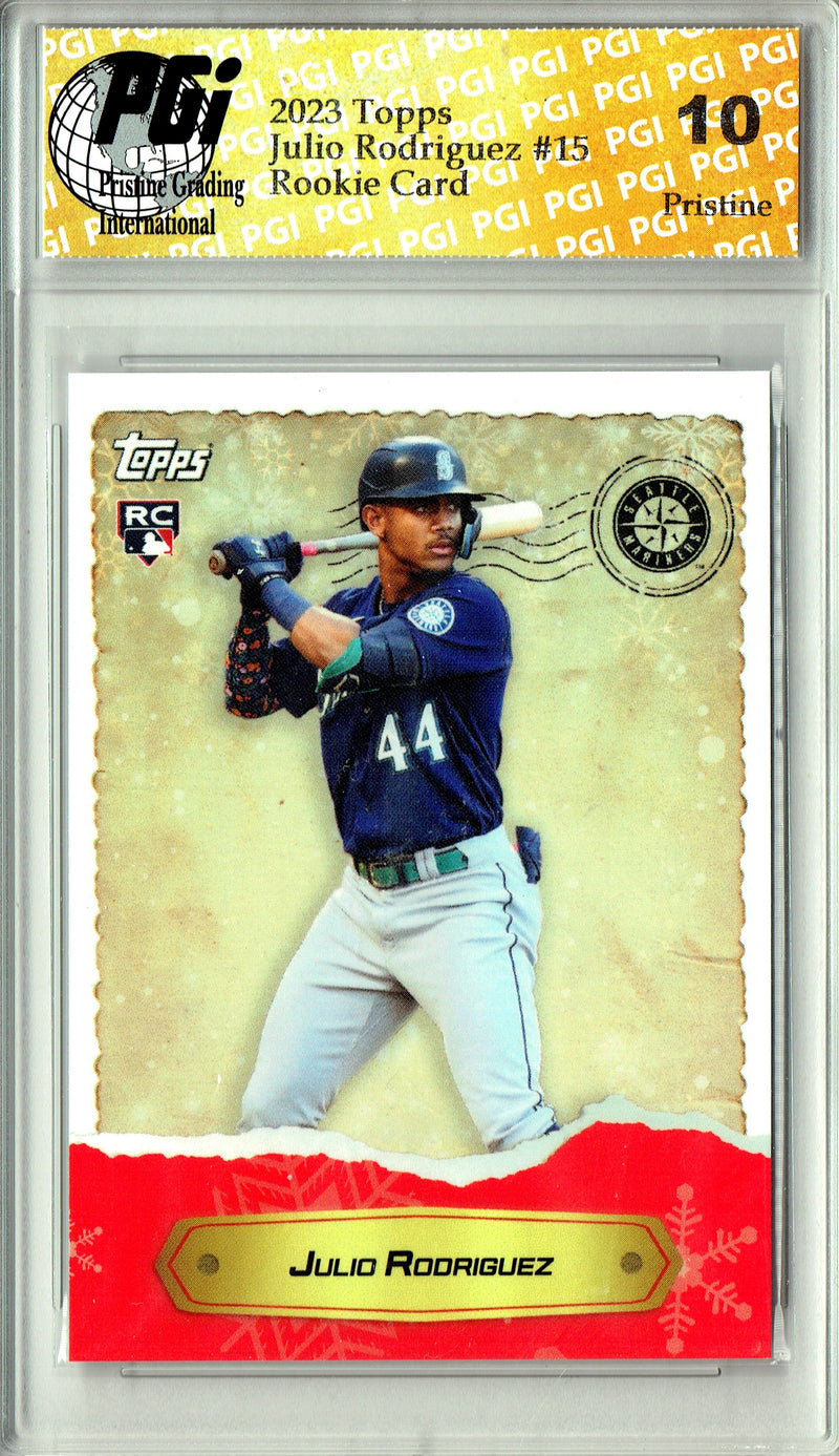 Julio Rodriguez 2023 Topps #15 PRISTINE Rookie Card PGI 10