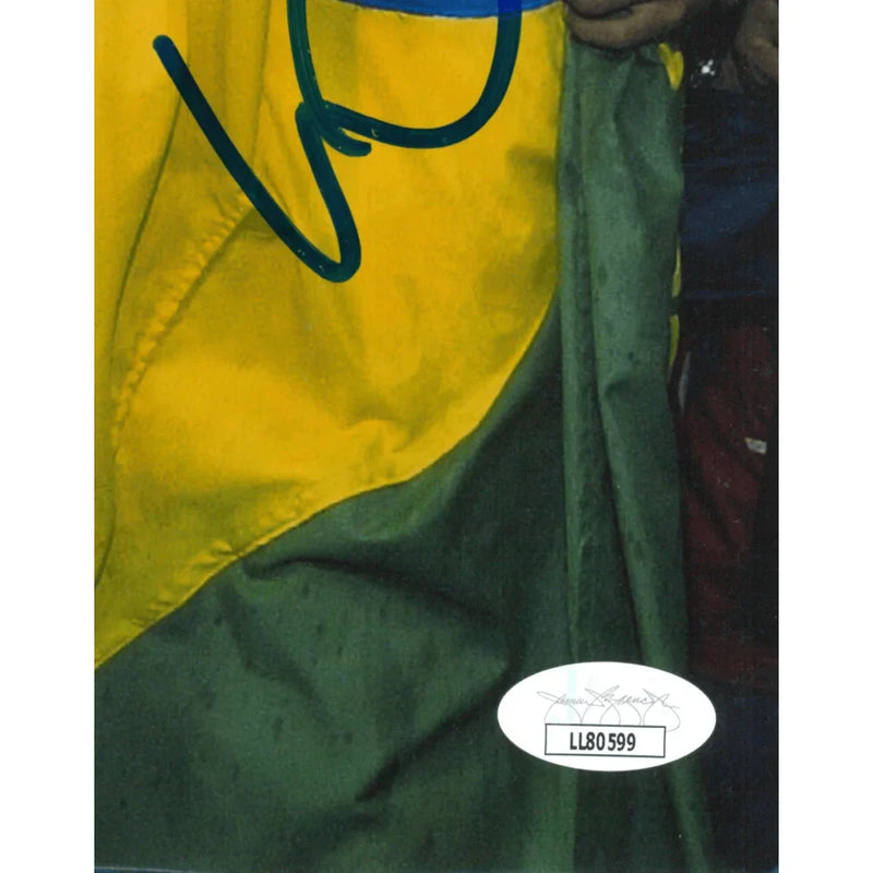 Ronaldinho Autographed Brazil World Cup 8x12 Photo Framed JSA COA Signed Cbf