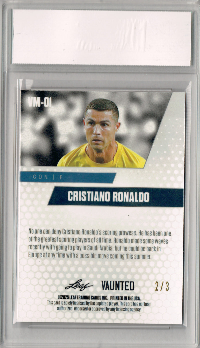 Certified Mint+ Cristiano Ronaldo 2025 Leaf Vaunted Metal #VM-01 Orange 3 Made Rare Card Portugal