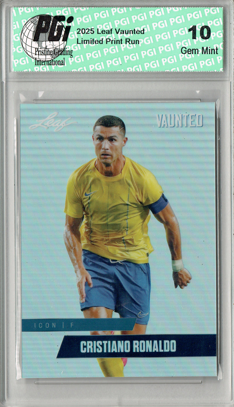 Cristiano Ronaldo 2025 Leaf Vaunted Metal #VM-01 Silver 25 Made Rare Card PGI 10