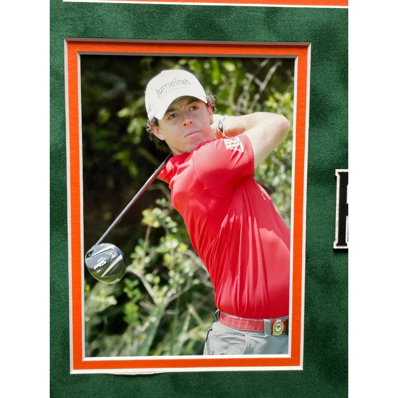 Rory Mcilroy Signed 2012 PGA Golf Championship Pin Flag Framed UDA COA Autograph