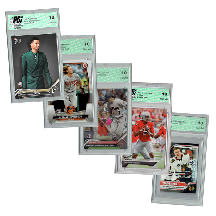Exclusive: Rookies of the Year Superfan 5-Card Lot - NBA NFL MLB NHL Stars! Wembanyama, Stroud, and more!