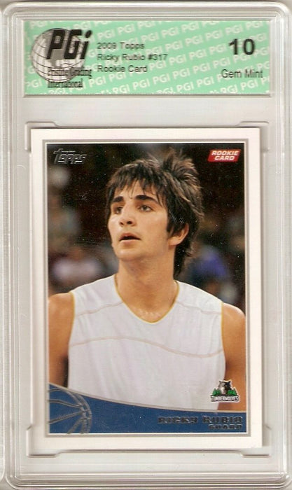 2009-10 Ricky Rubio T-Wolves Topps Rookie Card PGI 10