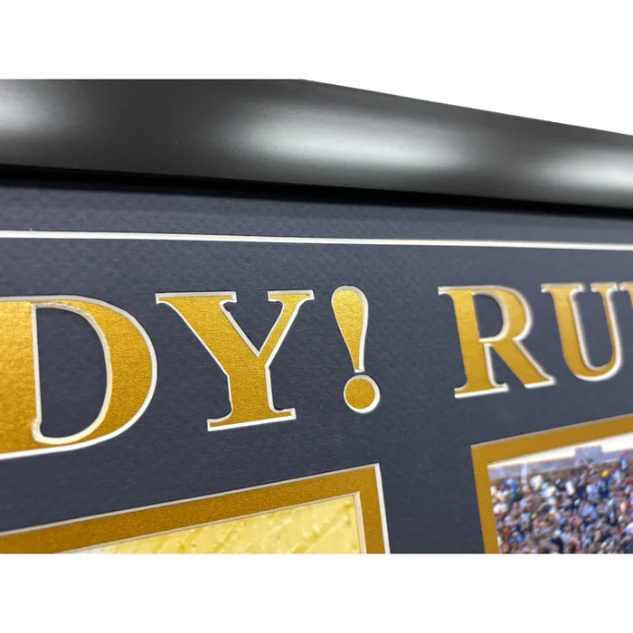 Rudy Ruettiger Autographed Notre Dame 8x10 Photo Framed Signed Fanatics COA Movie
