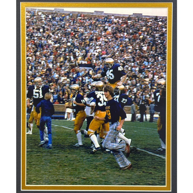 Rudy Ruettiger Autographed Notre Dame 8x10 Photo Framed Signed Fanatics COA Movie