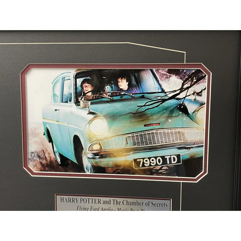 Rupert Grint Signed Harry Potter Flying Movie Car License Plate 8x10 Photo Framed Collage PSA Ron