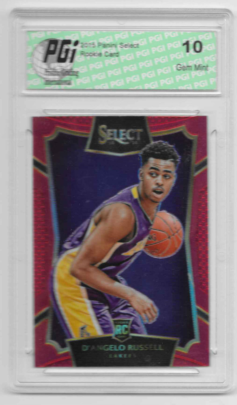 D'Angelo Russell 2015 Panini Select Red Refractor 149 Made Rookie Card #62