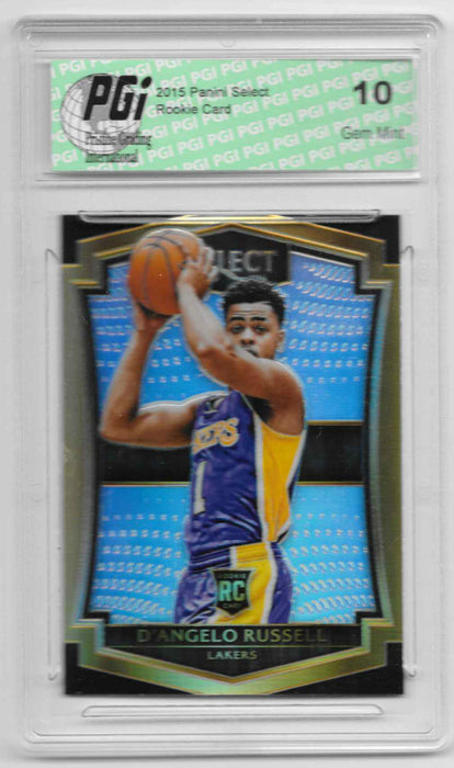 D'Angelo Russell 2015 Panini Select Refractor Rookie Card #162 PGI 10 Lakers