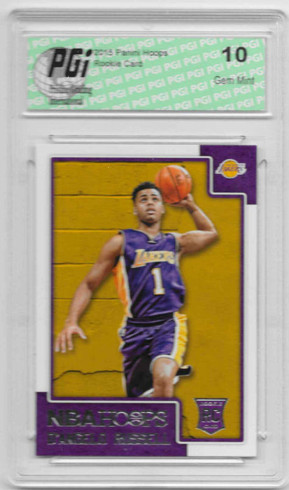 D'Angelo Russell 2015 Panini NBA Hoops Rookie Card #265 PGI 10 Lakers