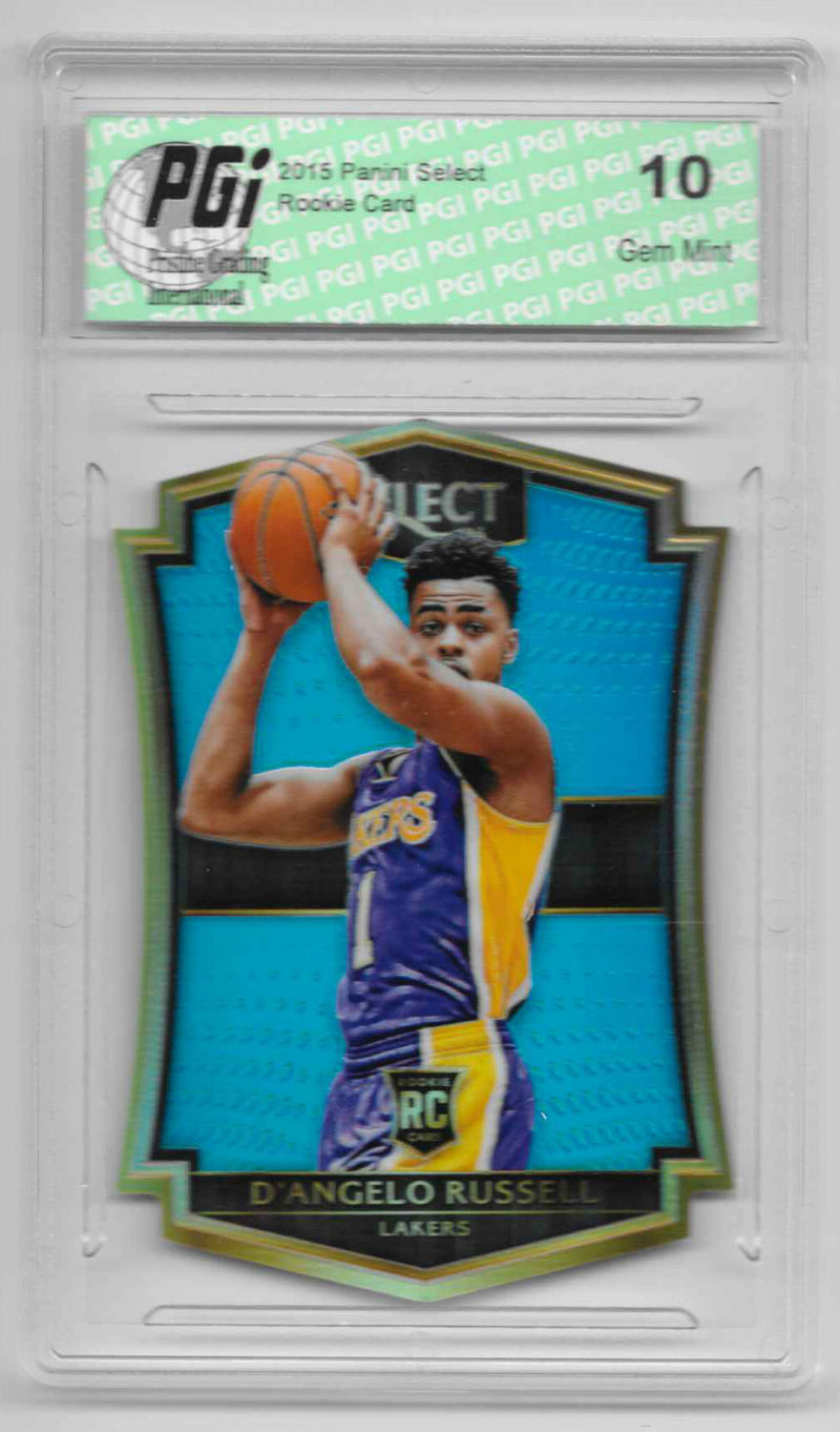 D'Angelo Russell 2015 Panini Select Die Cut Blue Rookie Card 199 Made #162