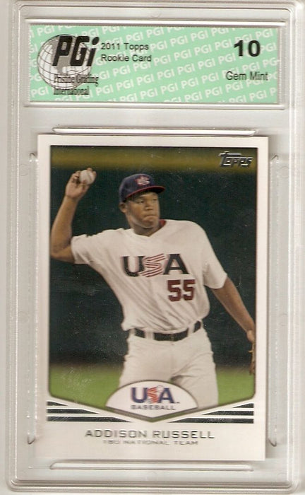 Addison Russell 2011 Topps USA-57 18U Team Rare Rookie Card PGI 10