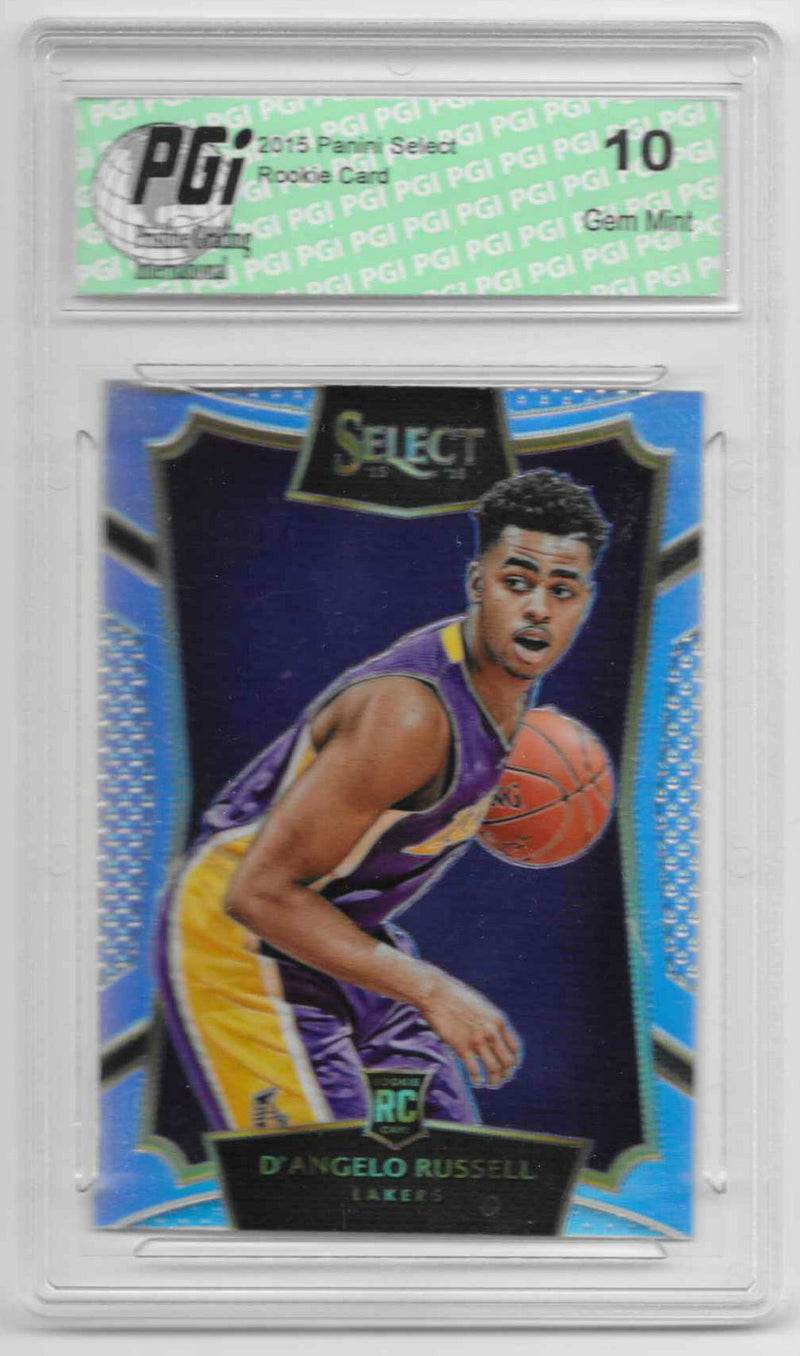 D'Angelo Russell 2015 Panini Select Refractor Rookie Card #62 PGI 10 Lakers