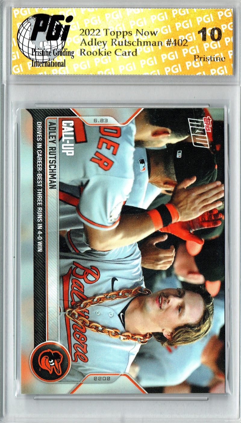 Adley Rutschman 2022 Topps Now #402 PRISTINE Rookie Card PGI 10