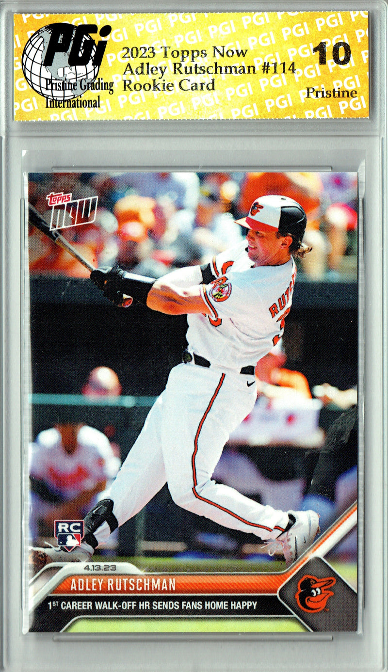 Adley Rutschman 2023 Topps Now #114 PRISTINE Rookie Card PGI 10