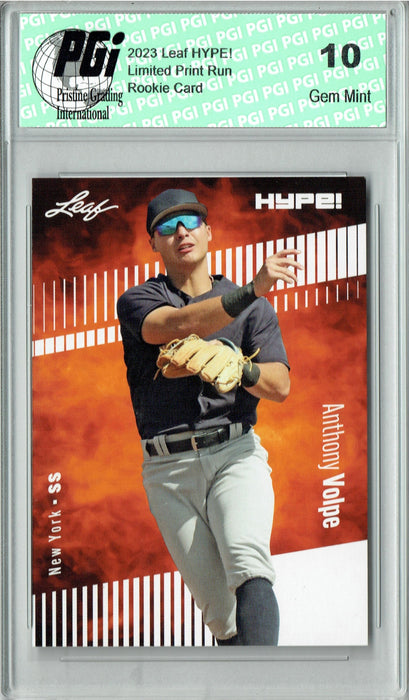 Anthony Volpe 2023 Leaf HYPE! #101 Only 5000 Made! NY Yankees Rookie Card PGI 10