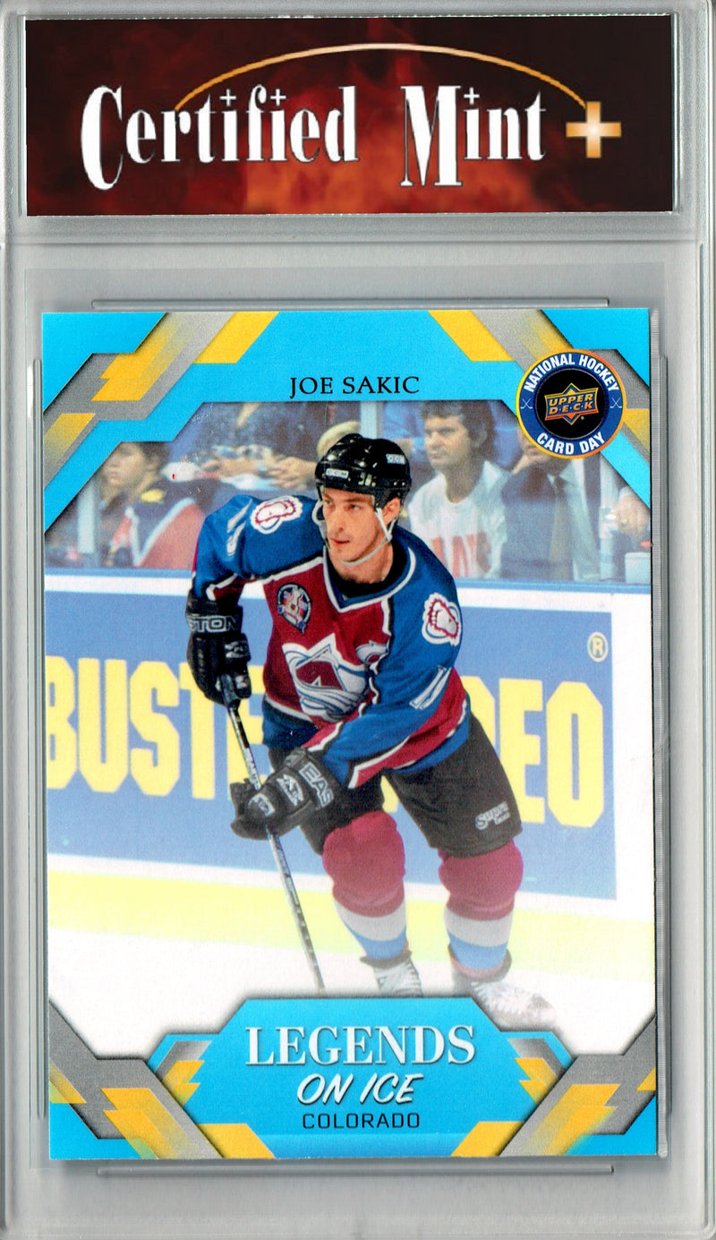 Joe Sakic Trading Card 2026 Upper Deck #NHCD-28 National Hockey Card Day, Certified Mint+ Condition, Colorado Avalanche Hockey