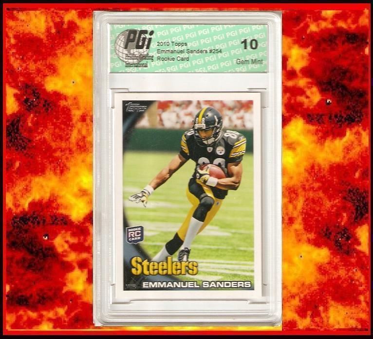 Emmanuel Sanders Steelers 2010 Topps Rookie Card PGI 10