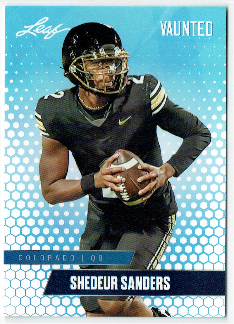 Mint Shedeur Sanders 2024 Leaf Vaunted #17V Debut Collection Rookie Card