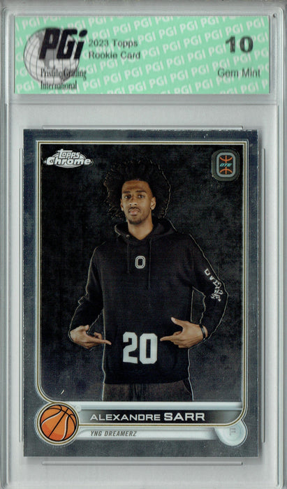 Alexandre Sarr 2023 Topps Chrome #52 NBA #2 Overall Pick Rookie Card PGI 10