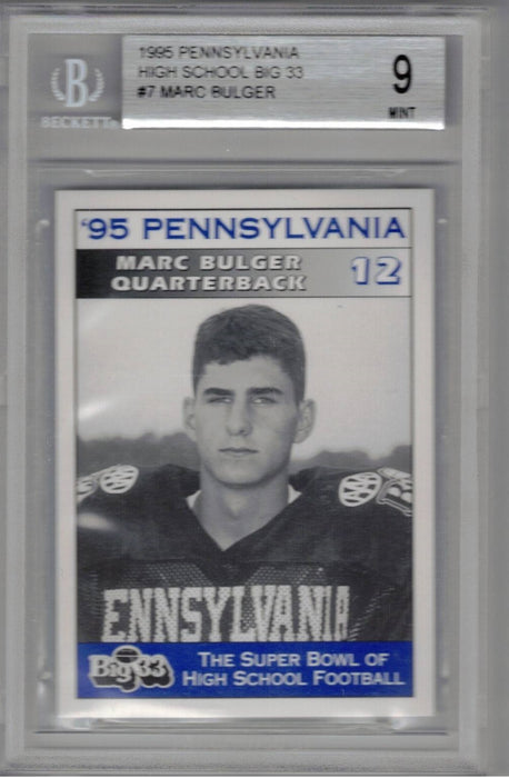 Marc Bulger 1995 Pennsylvania Big 33 #7 1st Card Ever Rookie Card BGS 9